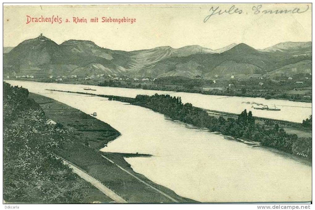 Drachenfels A. Rhein Mit Siebengebirge - Drachenfels