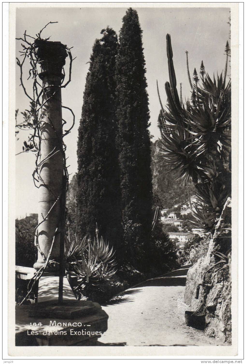 Monaco, Les Jardins Exotiques, No. 144, Ca. 1950 - Jardín Exótico