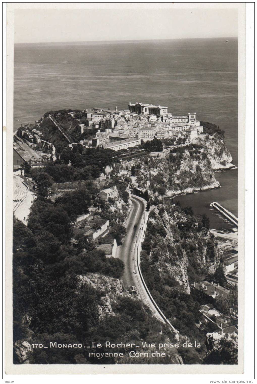 Monaco, Le Rocher, Vue Prise De La Moyenne Corniche, Ca. 1950 - Multi-vues, Vues Panoramiques