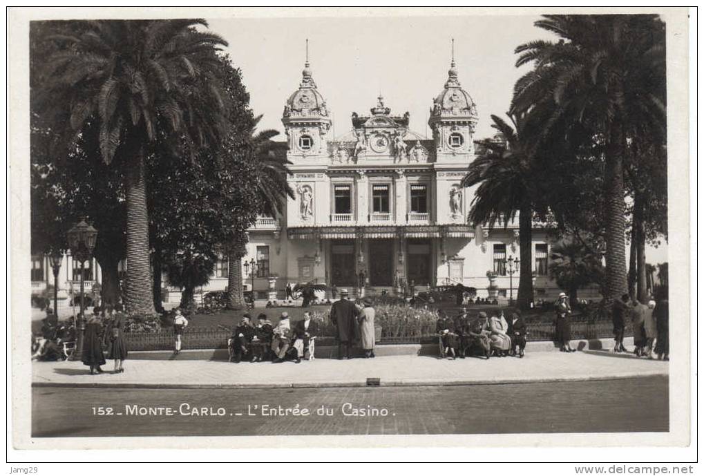 Monaco, Monte-Carlo, L´Entrée Du Casino, Ca. 1950 - Casino