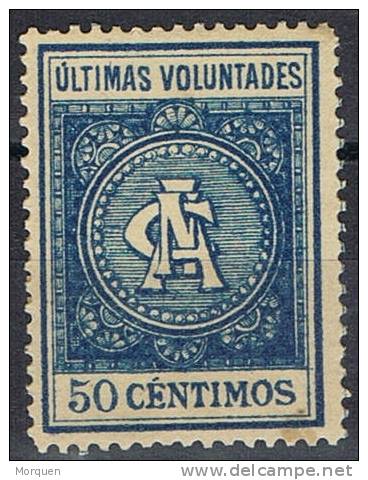 Fiscal. Ultimas Voluntades 50 Cts Azul * - Fiscaux