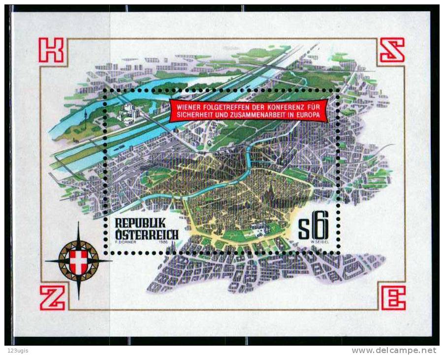 Österreich/Austria 1986 Mi 1867 (Block 8) ** EDSO @ - Blokken & Velletjes