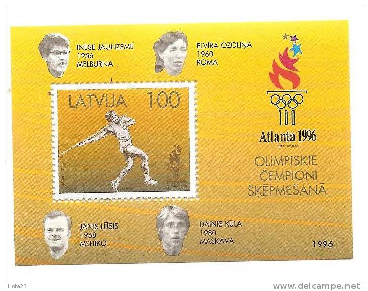 Latvia - Olimpic Games In Atlanta 1996 Javelin Throw - MNH - Estate 1996: Atlanta