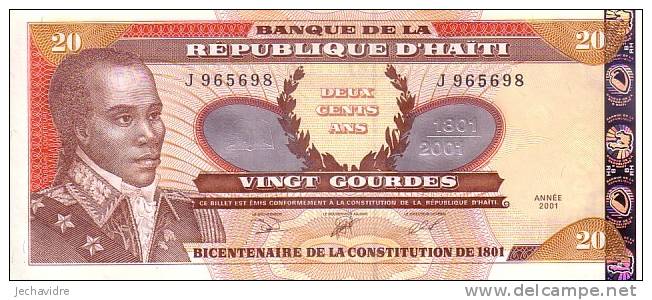 HAÏTI   20 Gourdes Daté De 2001  Commémoratif Bicentenaire Constitution   **** BILLET  NEUF **** - Haïti