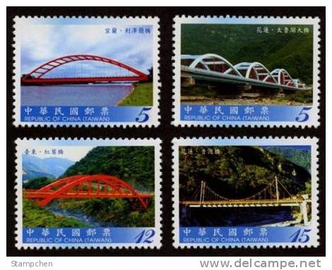 2010 Taiwan Bridge Stamps (IV) Architecture River Mount - Altri (Terra)