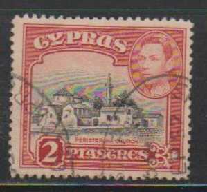 Cyprus Used Hinged 1938, KGVI  2pi., Peristornia Church, Architecture, Religion Christianity - Cyprus (...-1960)