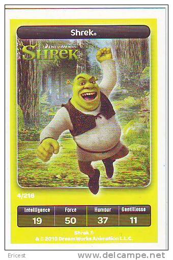 CARTE CARREFOUR DREAMWORKS SHREK SHREK 4/216 BON ETAT - Autres & Non Classés