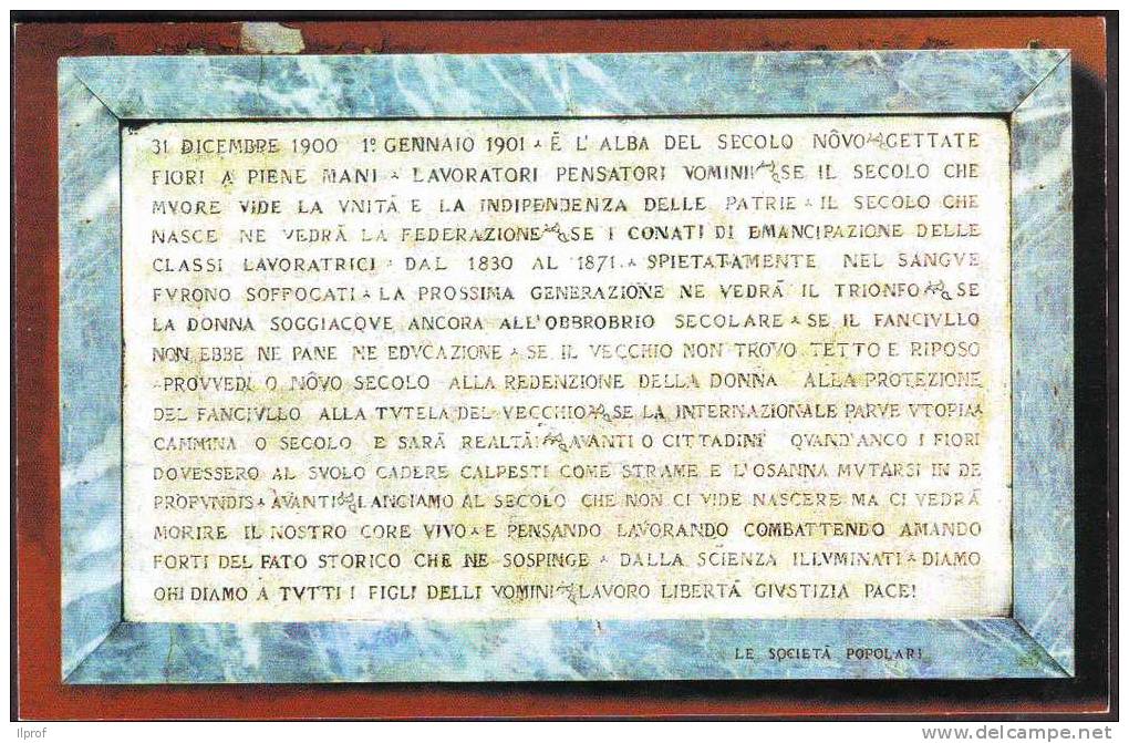 Imola "Centenario Della Camera Del Lavoro" Lapide - Imola