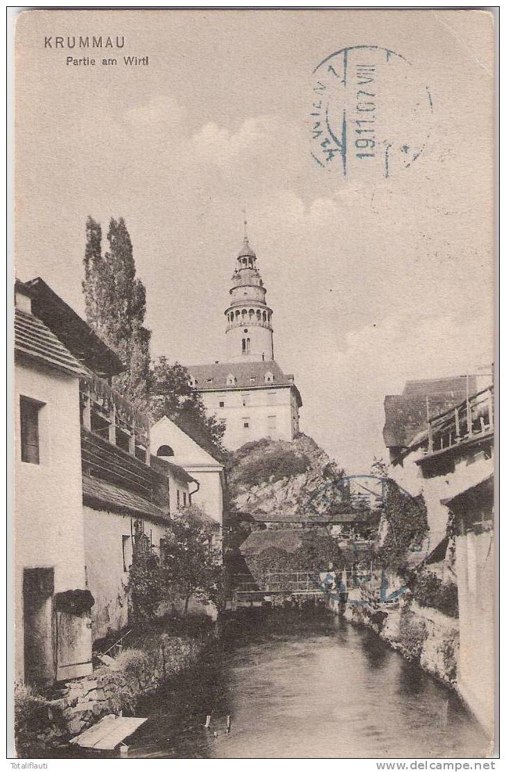 Krummau Partie Am Wirtl 1905 Gelaufen 11.2.1907 &#268;eský Krumlow - Bohemen En Moravië