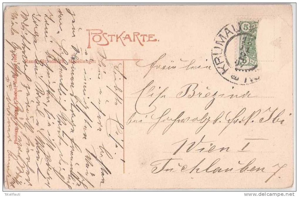 Krummau Partie Am Wirtl 1905 Gelaufen 11.2.1907 &#268;eský Krumlow - Boehmen Und Maehren
