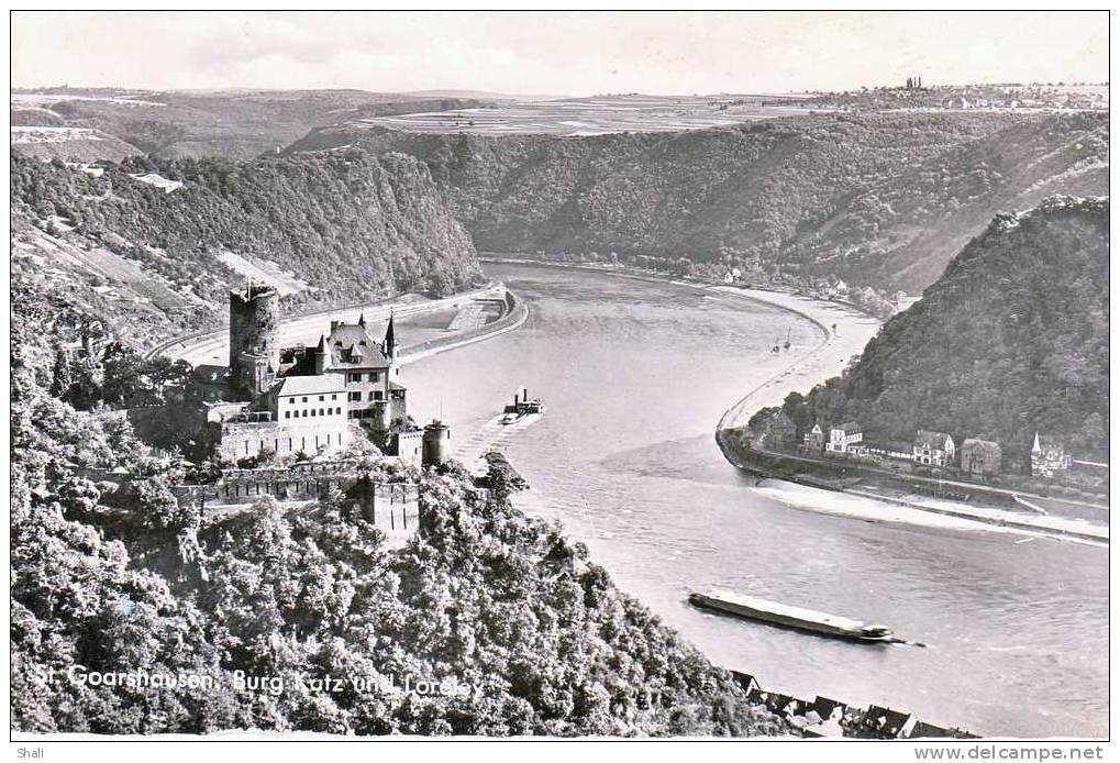 CPSM ST GOARSHAUSEN BURG KATZ UND LORELEY - St. Goar