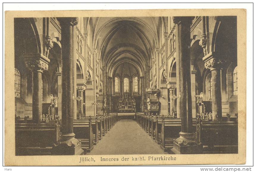 JÜLICH - Inneres Der Kathl. Pfarrkirche  (1804)b35 - Juelich