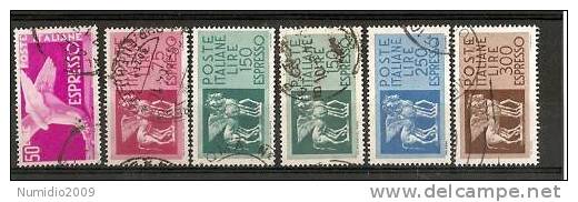 1955-76 ITALIA USATO ESPRESSI FILIGR STELLE - RR6166 - Correo Urgente/neumático