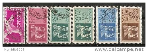 1955-76 ITALIA USATO ESPRESSI FILIGR STELLE - RR6172-2 - Poste Exprèsse/pneumatique
