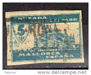 Viñeta , Mallorca, Cruzada Contra El Paro, 5 Cts - Spanish Civil War Labels