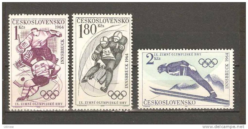 CZECHOSLOVAKIA 1964  - WINTER OLYMPIC GAMES - CPL. SET - MNH MINT NEUF NUEVO - Winter 1964: Innsbruck