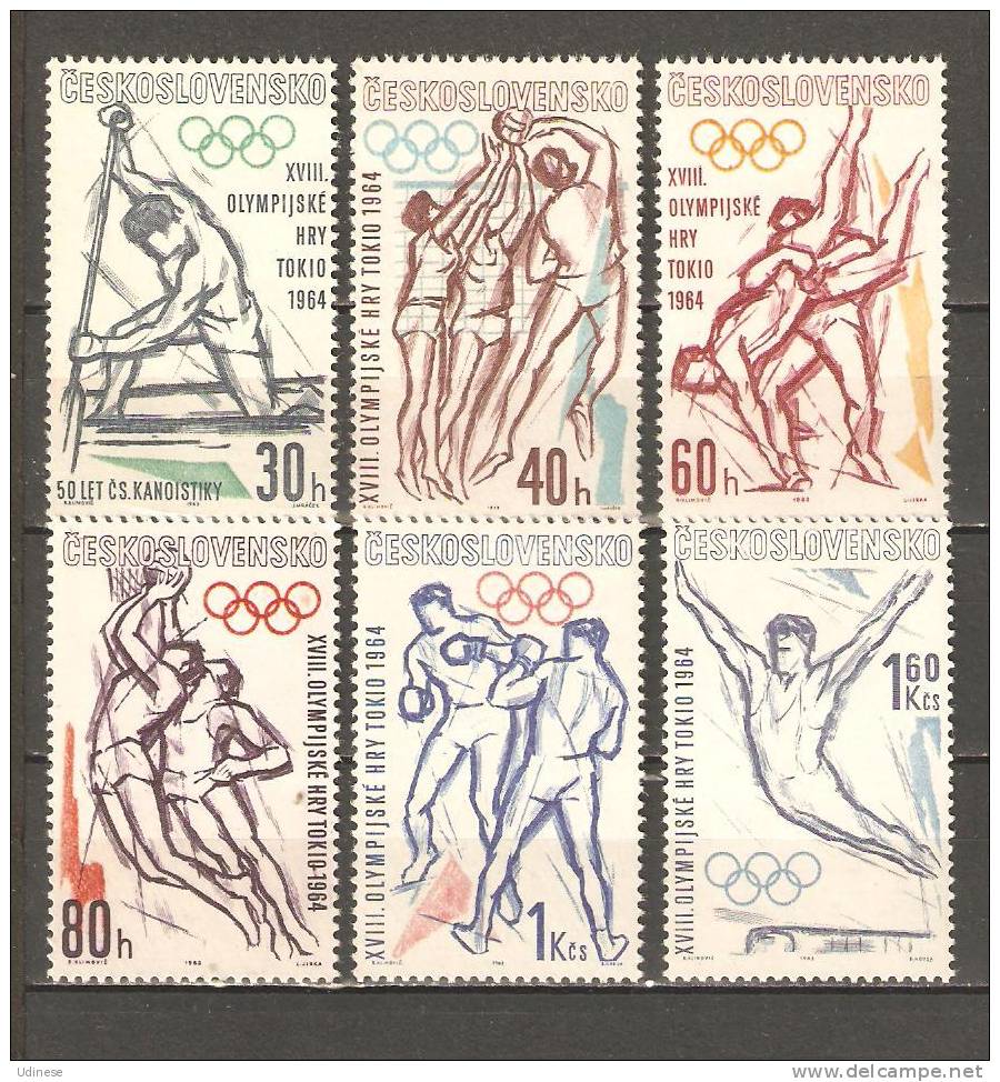 CZECHOSLOVAKIA 1963 - OLYMPIC GAMES - CPL. SET - MNH MINT NEUF NUEVO - Summer 1964: Tokyo
