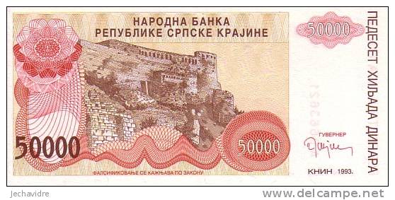 CROATIE  50 000 Dinara  Emission De 1993   Pick R21a     ***** BILLET  NEUF ***** - Kroatien