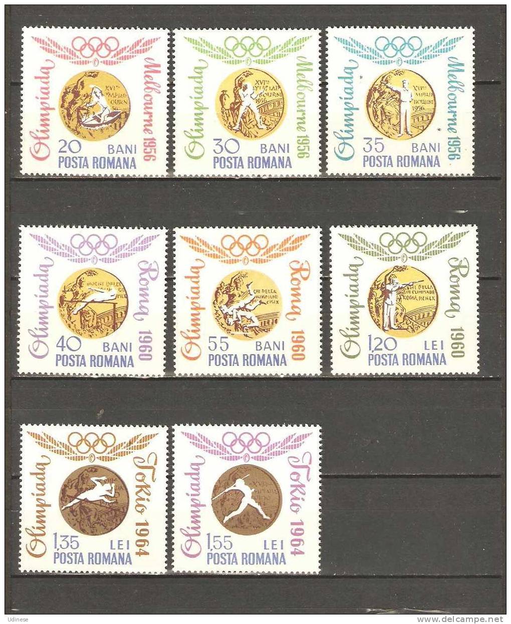 ROMANIA 1964 -  OLYMPIC WINNERS - CPL. SET - MNH MINT NEUF - Neufs