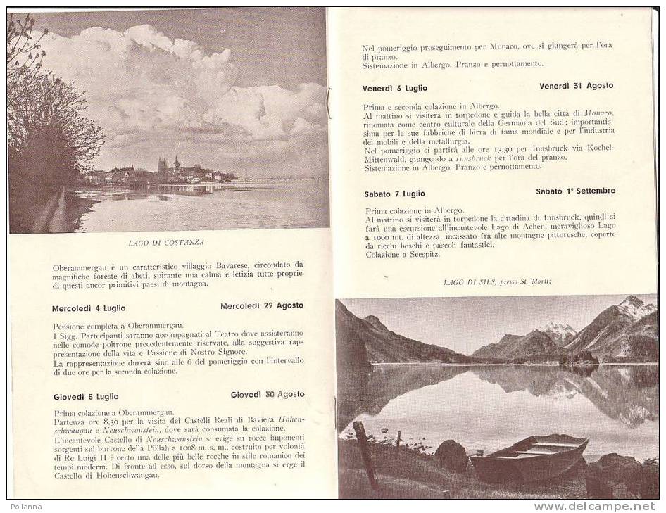 C0189 - Brochure TURISANDA - VIAGGI In AUTOPULLMAN - OBERAMMERGAU - PASSIONE DI CRISTO 1934 - Toerisme, Reizen