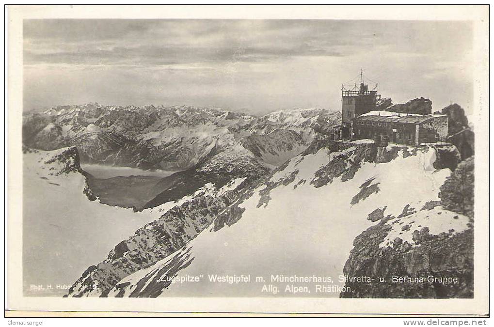 TOP!! ZUGSPITZE * WESTGIPFEL MIT MÜNCHNERHAUS MIT STEMPEL VOM MÜNCHNER HAUS  **!! - Zugspitze