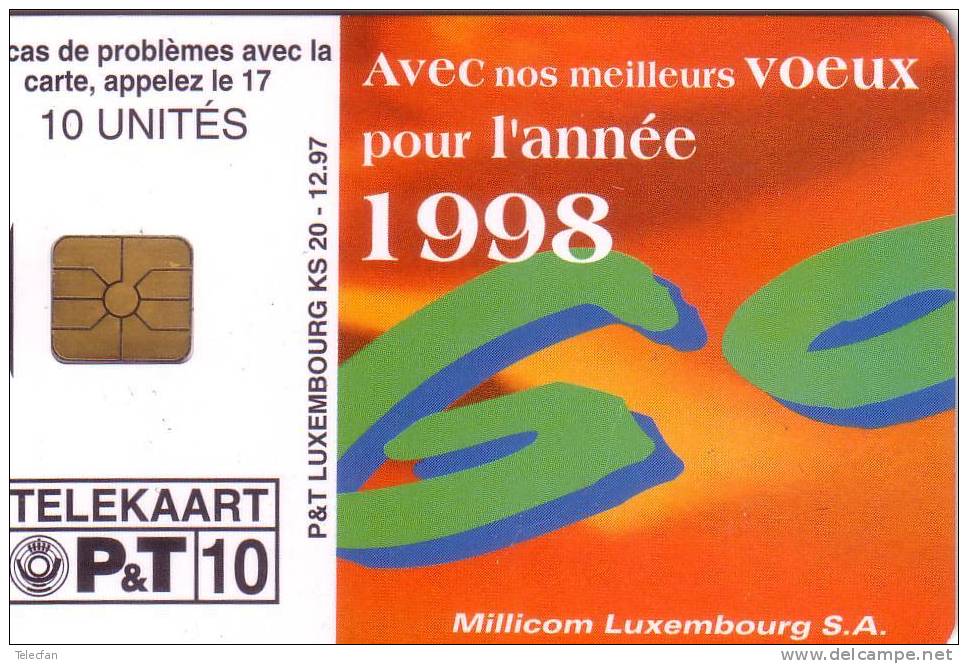 LUXEMBOURG PRIVEE TANGO RESEAU GSM 10U 1998  SUPERBE  TRES RARE - Luxemburg