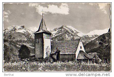 SUISSE BE - Kirche Von Lauenen Mit Wildhorn - Lauenen