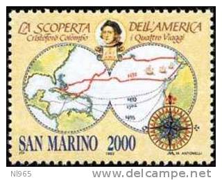 REPUBBLICA DI SAN MARINO - ANNO 1992 - CELEBRAZIONI COLOMBIANE CRISTOFORO COLOMBO - NUOVI MNH ** - Nuovi