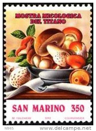 REPUBBLICA DI SAN MARINO - ANNO 1992 - FUNGHI - MOSTRA MICOLOGICA  - NUOVI MNH ** - Unused Stamps
