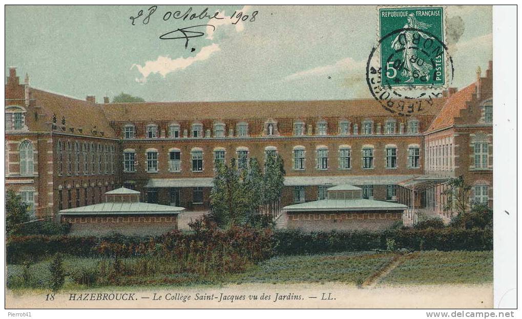 HAZEBROUCK - Le Collège Saint Jacques Vu Des Jardins - Hazebrouck