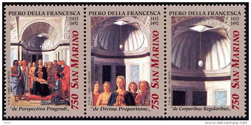 REPUBBLICA DI SAN MARINO - ANNO 1992 - TRITTICO NATALE  - NUOVI MNH ** - Unused Stamps