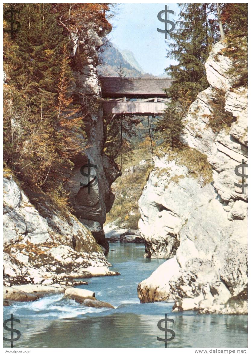 LESSOC MONTBOVON : Pont Couvert Sur La Sarine 1976 - Montbovon