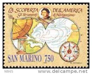 REPUBBLICA DI SAN MARINO - ANNO 1991 - CELEBRAZIONI COLOMBIANE - CRISTOFORO COLOMBO  - NUOVI MNH ** - Ungebraucht