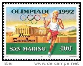 REPUBBLICA DI SAN MARINO - ANNO 1991 - PREOLIMPICA - VERSO BARCELLONA  - NUOVI MNH ** - Ungebraucht