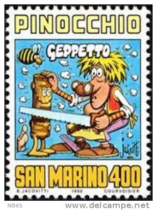 REPUBBLICA DI SAN MARINO - ANNO 1990 - SCRITTORE CARLO COLLODI PINOCCHIO - NUOVI MNH ** - Nuevos