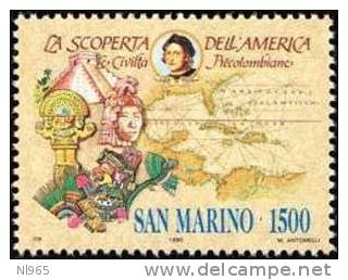 REPUBBLICA DI SAN MARINO - ANNO 1990 - CELEBRAZIONI COLOMBIANE CRISTOFORO COLOMBO  - NUOVI MNH ** - Nuovi