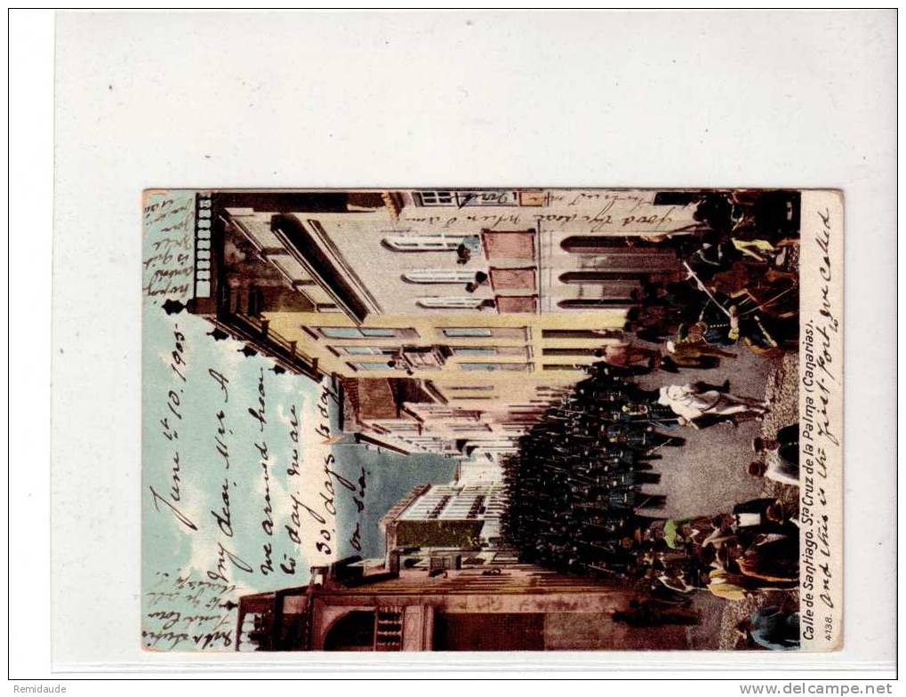 1905 - CARTE POSTALE Des CANARIES (ESPAGNE) Pour La BUENOS-AIRES (ARGENTINE) Par PAQUEBOT ANGLAIS "LIVERPOOL" - RARE - Covers & Documents