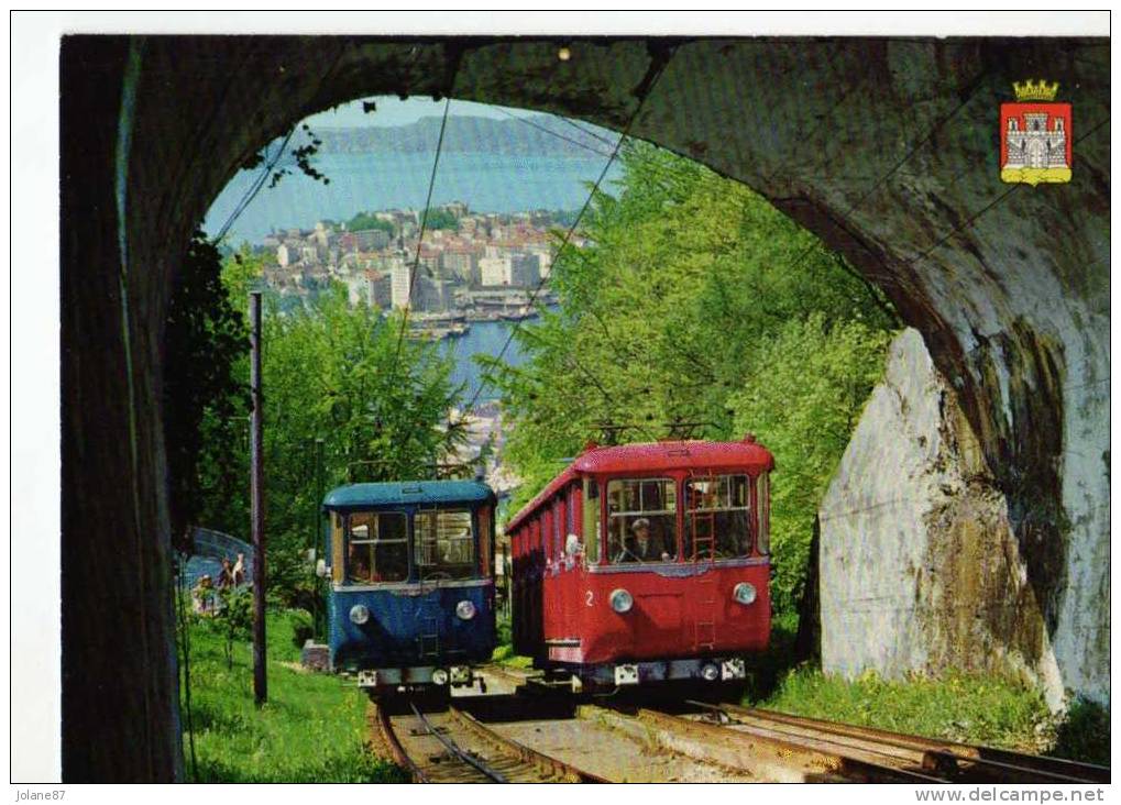 CPM       NORVEGE      BERGEN       FLOYBANEN        THE FUNICULAR RAILWAY TO MOUNT FLOYEN      FUNICULAIRE - Funiculaires