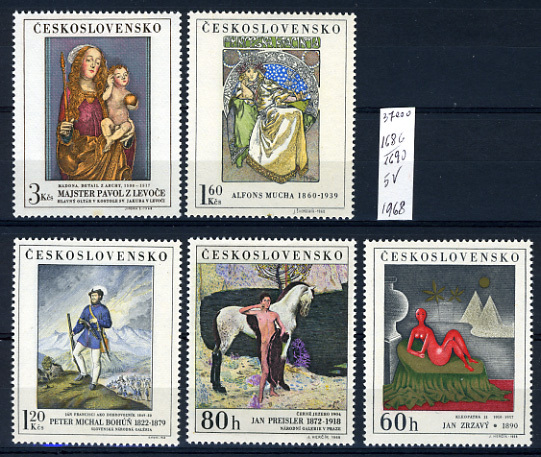 1968 - CECOSLOVACCHIA - TCHECOSLOVAQUIE -   Yv. Nr. 1686/90 - MNH - Unused Stamps