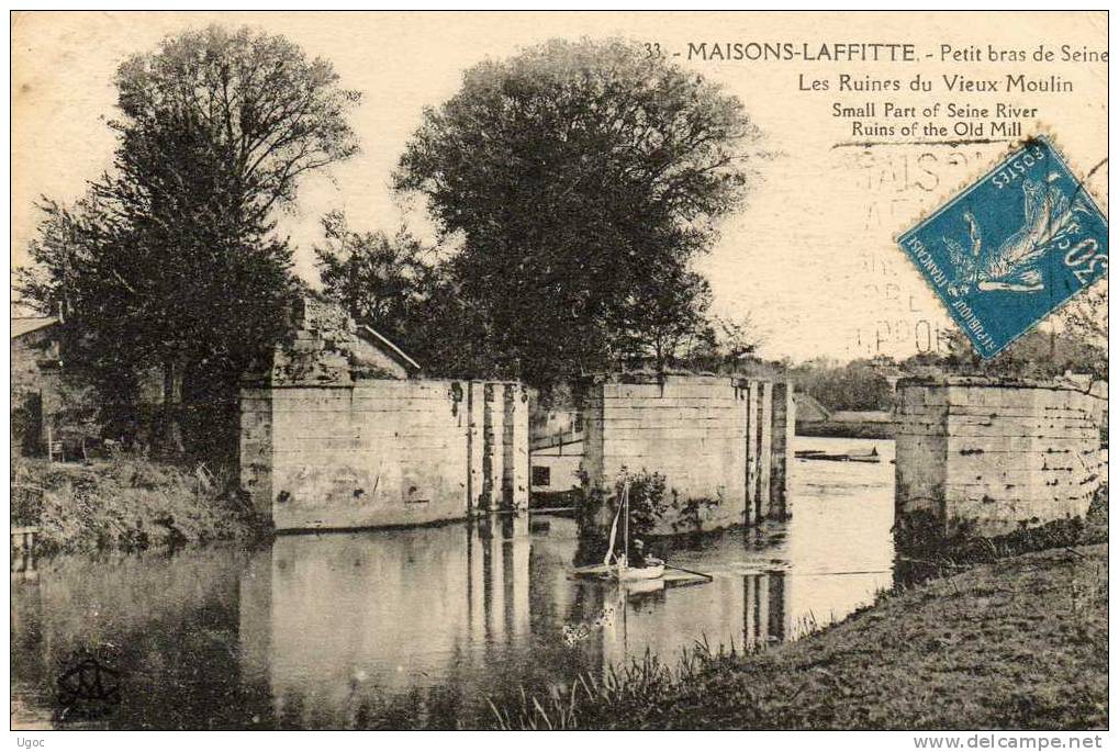 CPA - 78 - MAISONS-LAFFITTE - Petit Bras De Seine - Les Ruines Du Vieux Moulin - 102 - Maisons-Laffitte