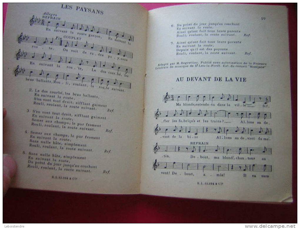 LA CLE DES CHANTS-100 CHANSONS -MARIE-ROSE CLOUZOT ET PIERRE JAMET AVEC LE CONCOURT DE ALBERT JAILLET-1942 -4 PHOTOS - Música