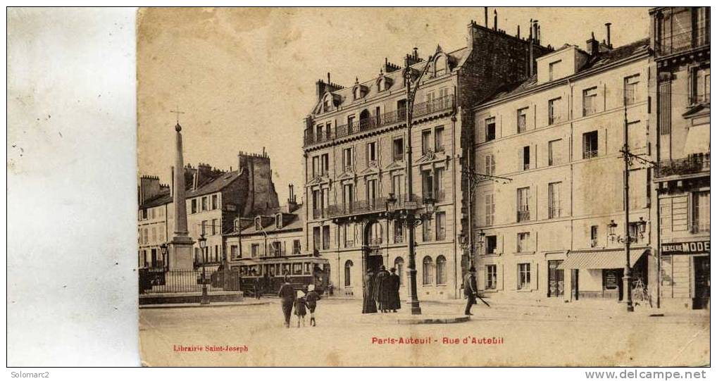 Paris-Auteuil  75   La  Rue  D'auteuil   Animee  Mercerie - Sonstige & Ohne Zuordnung