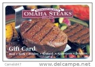 Omaha Steaks,  U.S.A.  Carte Cadeau Pour Collection # 1 - Cadeaubonnen En Spaarkaarten