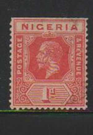 Nigeria MH KGV 1921, Top Perf. Damage, As Scan - Nigeria (...-1960)