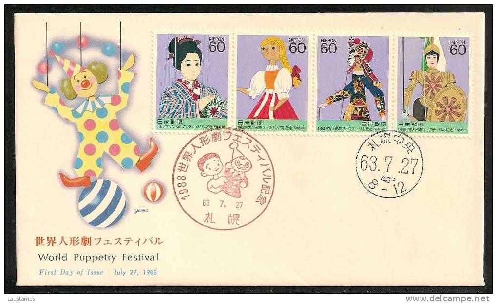 Japan 1988 World Puppetry Festival FDC - Marionnetten