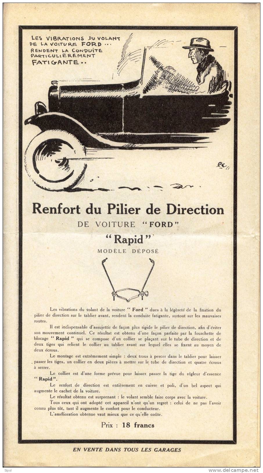 Dépliant Technique Des Etabl. A.M. Comptour Constructeur Automobile  Ford - Les Spécialités " Rapid"3 Volets-Ford - Car Racing - F1