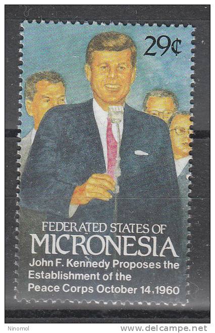 Micronesia   -   1992.  Only  Stamp  For  J.F. Kennedy  In The Set  " Peace Corps ".  MNH - Kennedy (John F.)