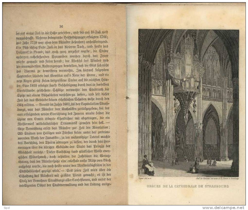 Das Münster In Strassburg - La Cathédrale De Strasbourg Par Strobel Editions Schmidt 1866 Avec 3 Gravures - Architectuur