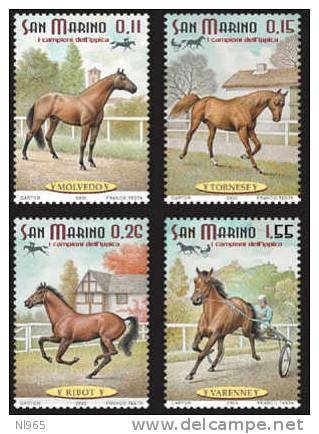 REPUBBLICA Di SAN MARINO - ANNO 2003 - CAVALLI - I CAMPIONI DELL´ IPPICA - NUOVI MNH ** - Unused Stamps