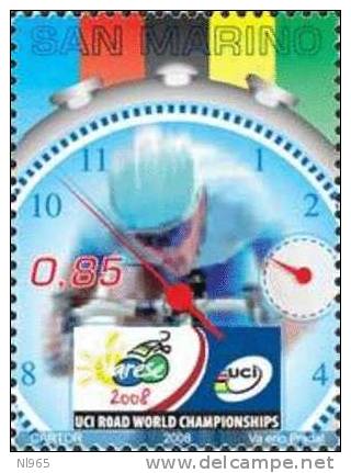 REPUBBLICA DI SAN MARINO - ANNO 2008 - CAMPIONATI MONDIALI CICLISMO SU STRADA-VARESE - ** MNH - Ungebraucht